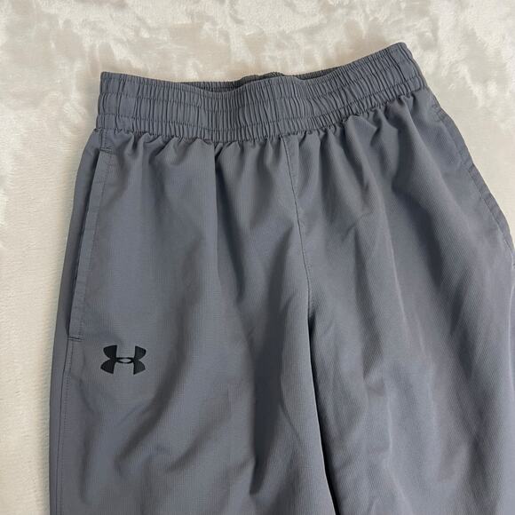 Under Armour Pants Mens Small Grey Vital Warm Up Mesh Lined Loose Fit 1239481 - Picture 2 of 13